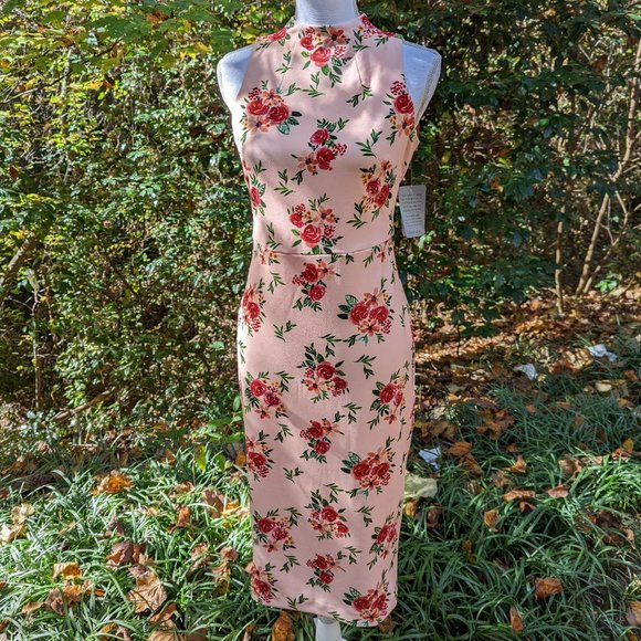 Alexia Admor Dresses & Skirts - ALEXIA ADMOR Nova Mock Neck Sheath Dress Antique Floral Print Size XS